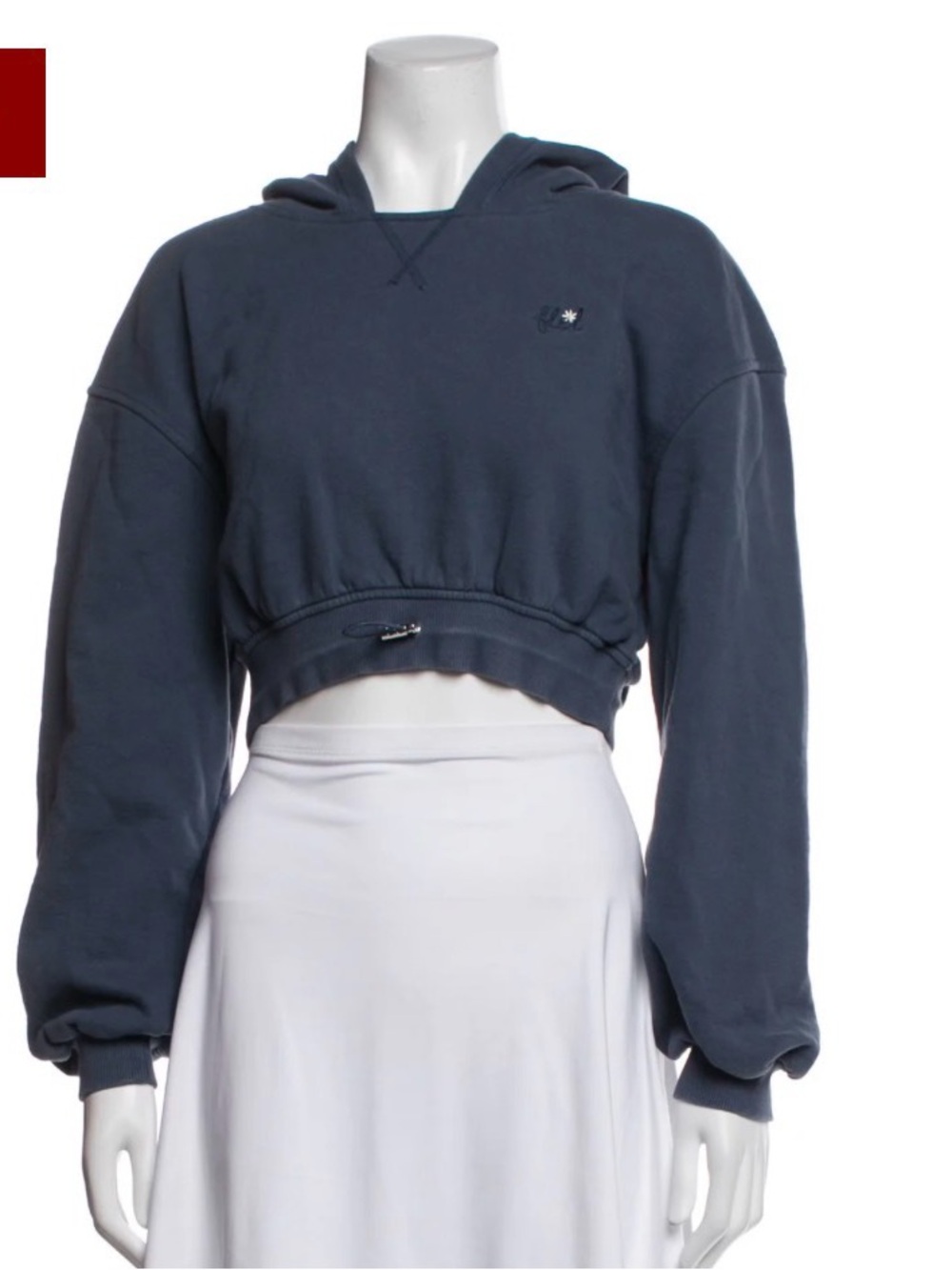 For Love and Lemmons Josie Cropped Pull over Embroidered Sweater Sz S
